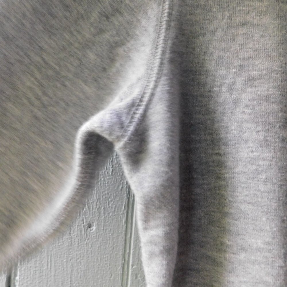 Basic Grey Drawstring Hoodie Sweatshirt - image 7